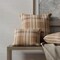 Brown Orange Stain Resistant Performance Pet Friendly Plaid Woven Pattern Upholstery Fabric by The Yard - SKU: Harley Barnwood